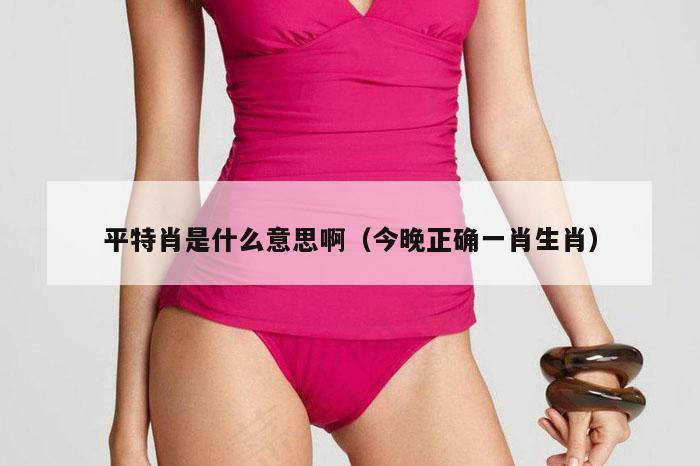 平特肖是什么意思啊（今晚正确一肖生肖）